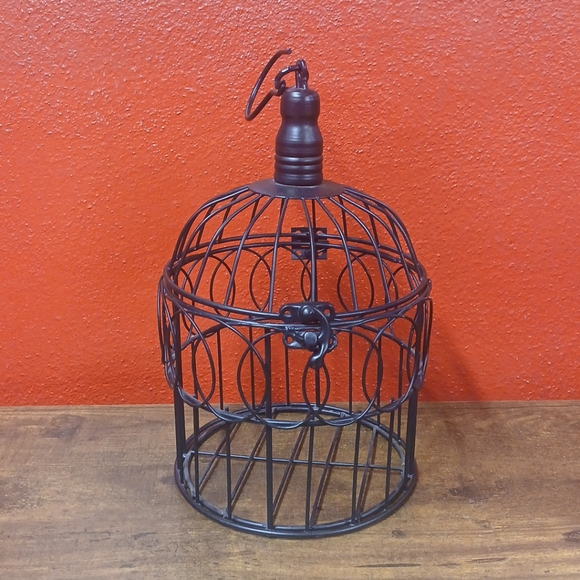 Hanging Metal Birdcage Candle Holder Lantern Home Decor, 6x10" - Picture 1 of 8